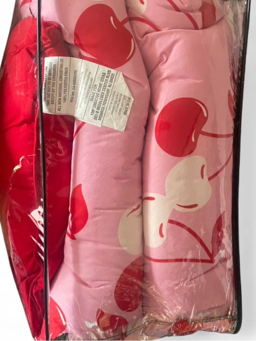 Juicy Couture Pink Queen 4pc Comforter Set,2 Shams,& Embroidered Cherry Pillow